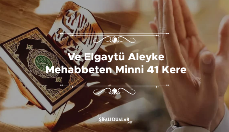 Ve Elgaytü Aleyke Mehabbeten Minni 41 Kere