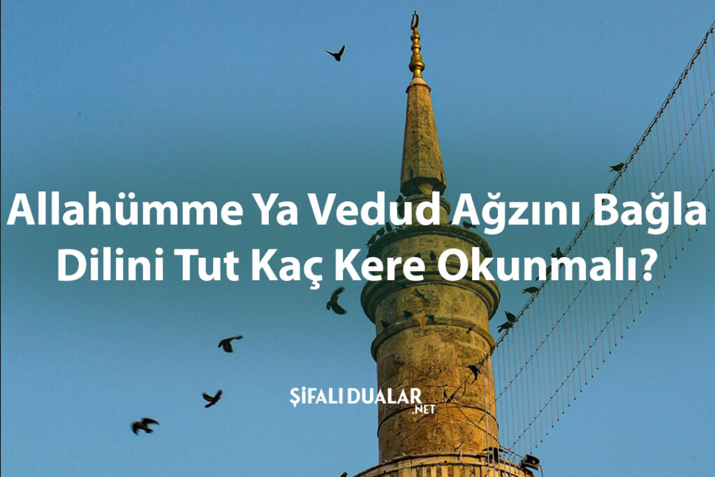 Allahümme Ya Vedud Ağzını Bağla Dilini Tut Kaç Kere Okunmalı