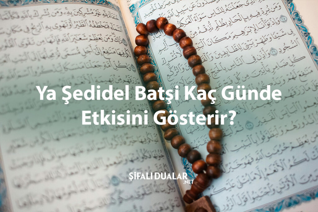 Ya Şedidel Batşi Kaç Günde Etkisini Gösterir